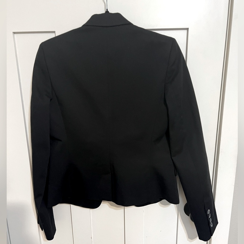 Lands’ End Size 6 black Classic Cotton Stretch Blazer - Picture 2 of 6